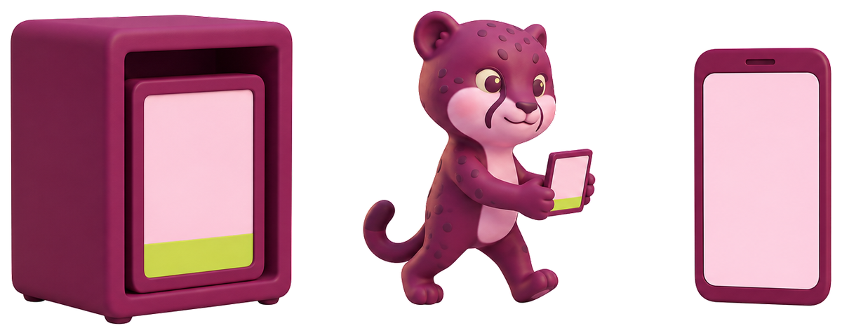 The large original stays inside the server while a much smaller copy travels to the visitor’s screen